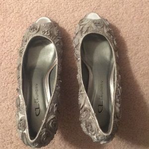 Silver dress shoes
